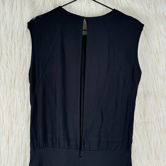 Sandro Womens Black Sleeveless Dress Open Keyhole Back (full) Crew Neck 2 / Med - Picture 6 of 13